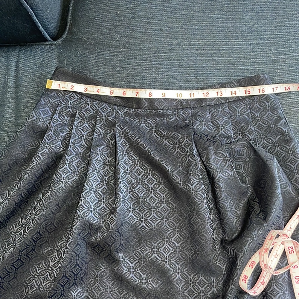 BANANA REPUBLIC NAVY BLUE FLARE MINI SKIRT with POCKETS - Picture 14 of 15